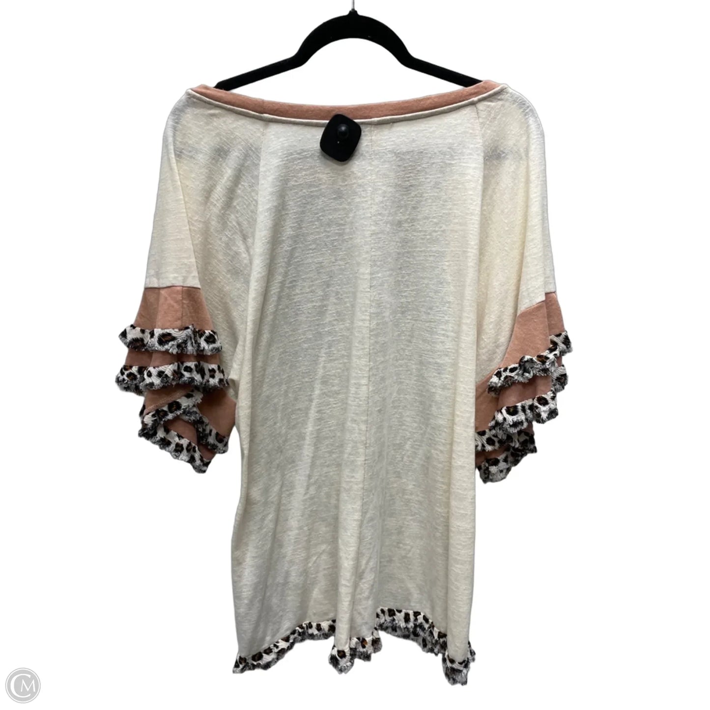 Top Short Sleeve By Umgee In Animal Print, Size: 1x