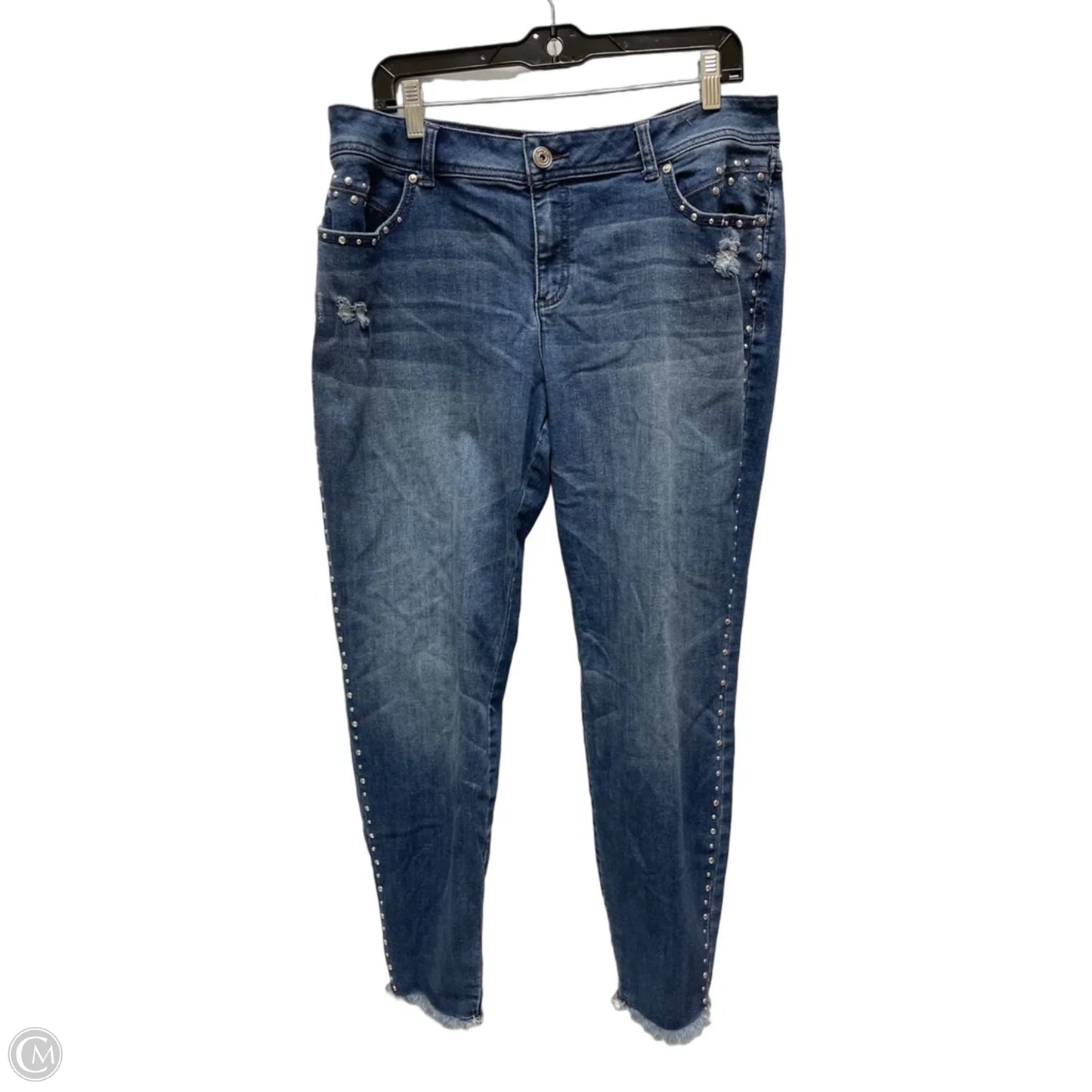 Jeans Skinny By Inc In Blue Denim, Size: 14