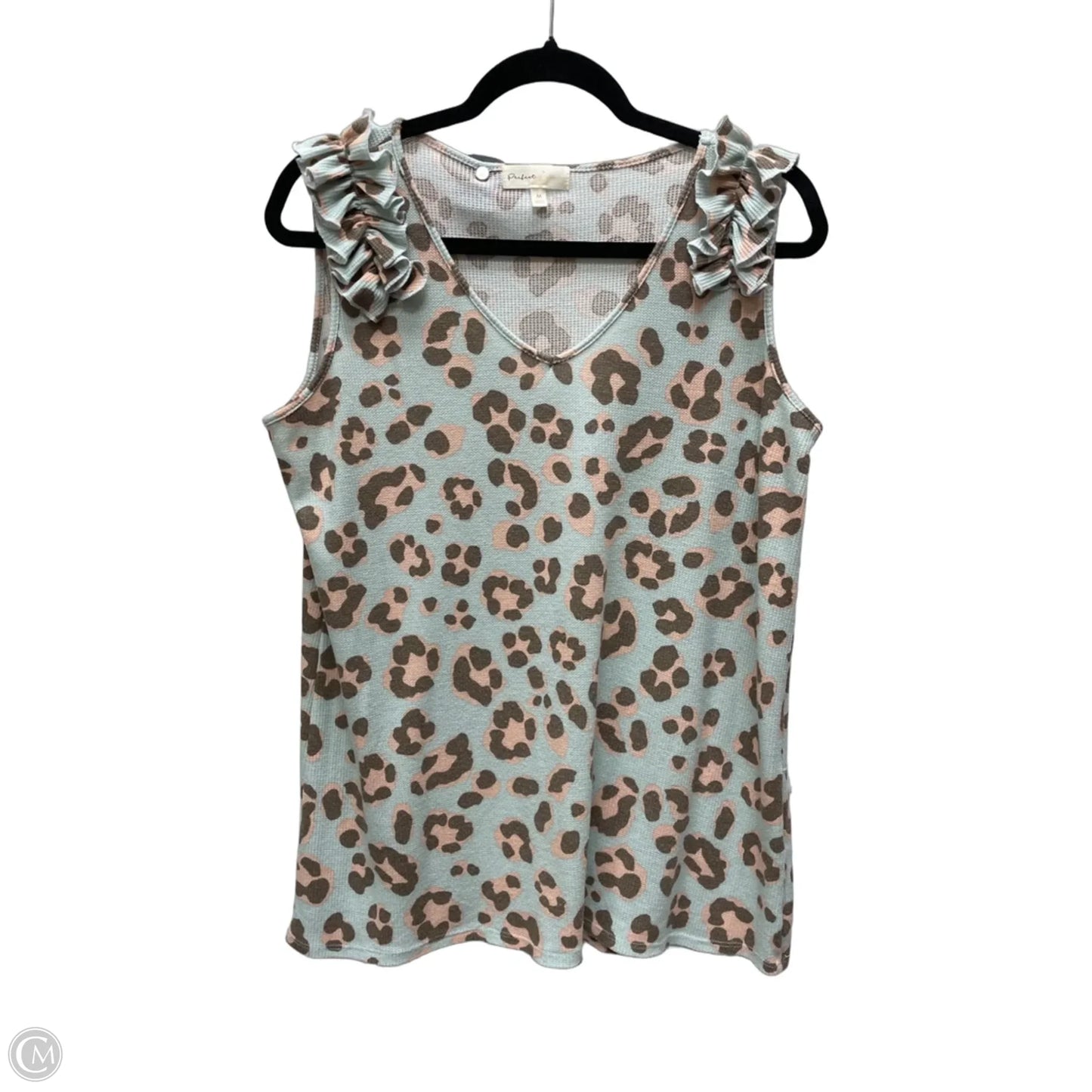Top Sleeveless By Perfect Peach In Animal Print, Size: M