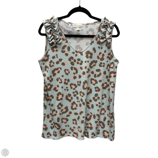 Top Sleeveless By Perfect Peach In Animal Print, Size: M