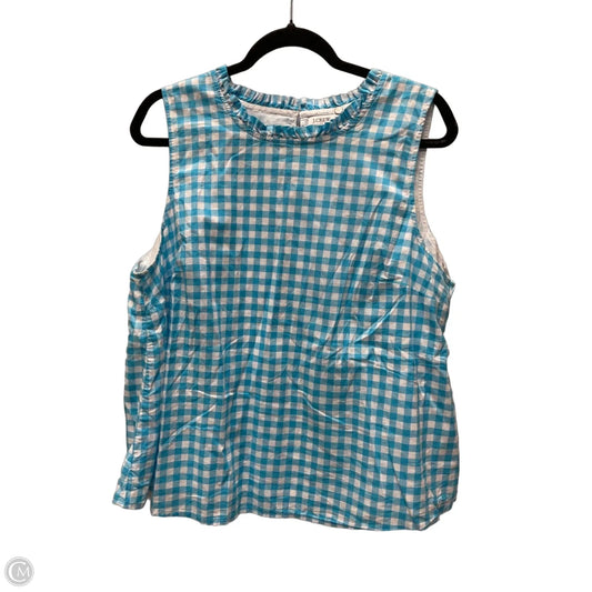 Top Sleeveless By J. Crew In Checkered Pattern, Size: Xl