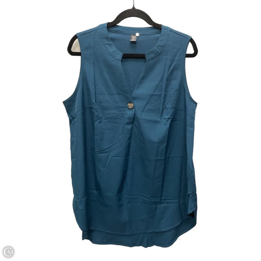 Top Sleeveless By Clothes Mentor In Teal, Size: Xl