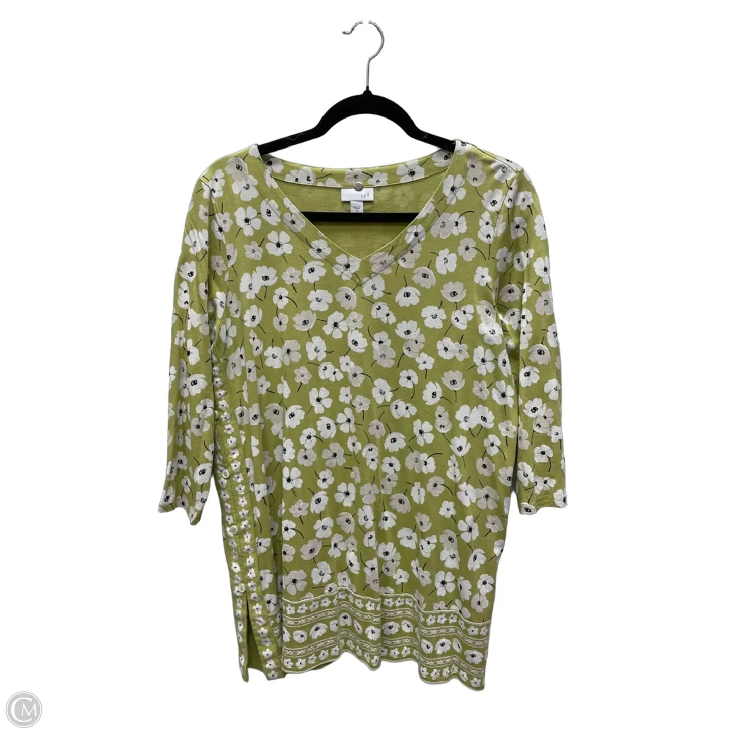 Top Long Sleeve By J. Jill In Floral Print, Size: M