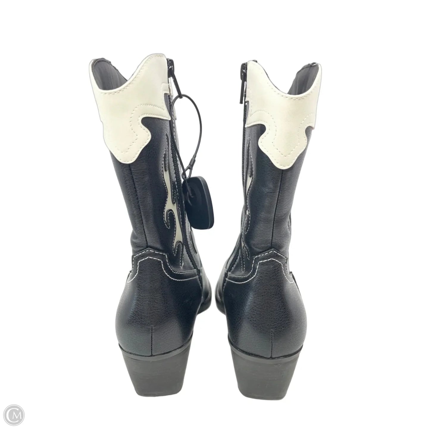 Boots Western By Universal Thread In Black & White, Size: 7.5