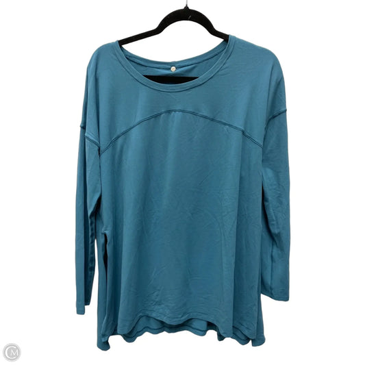 Athletic Top Long Sleeve Crewneck By Lululemon In Teal, Size: Xl