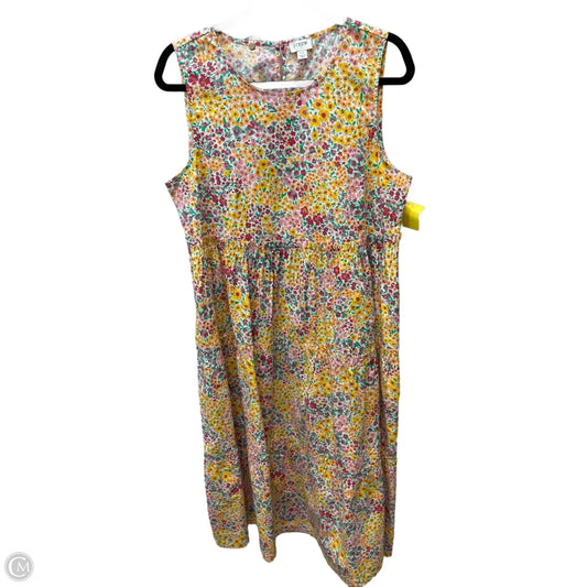 Dress Casual Midi By J. Crew In Floral Print, Size: L