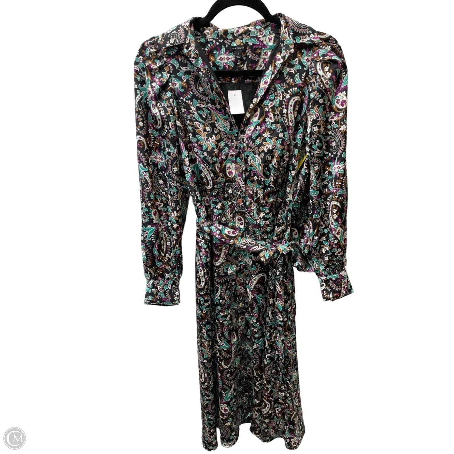 Dress Casual Midi By Ann Taylor In Floral Print, Size: Xs