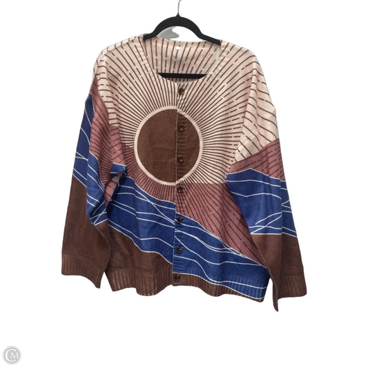 Sweater Cardigan By Clothes Mentor In Multi-colored, Size: 3x
