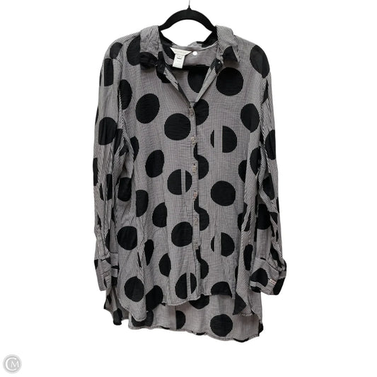 Tunic Long Sleeve By Multiples In Polkadot Pattern, Size: Xl