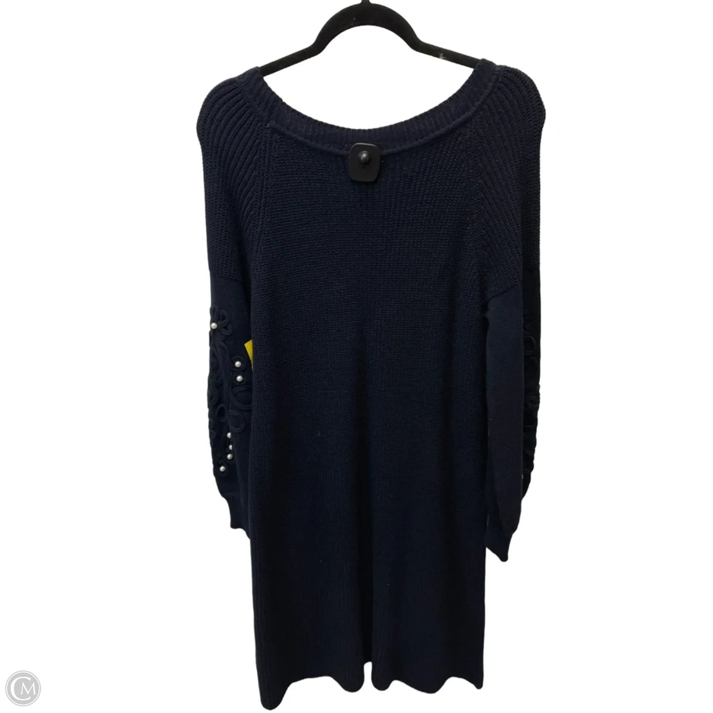 Dress Sweater By Clothes Mentor In Navy, Size: L