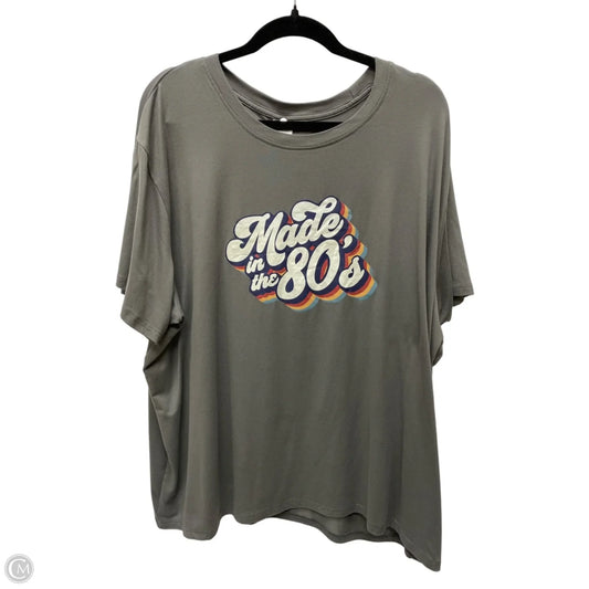 Top Short Sleeve By Clothes Mentor In Grey, Size: 3x