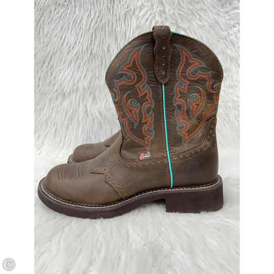 Boots Western By Justin In Multi-colored, Size: 9