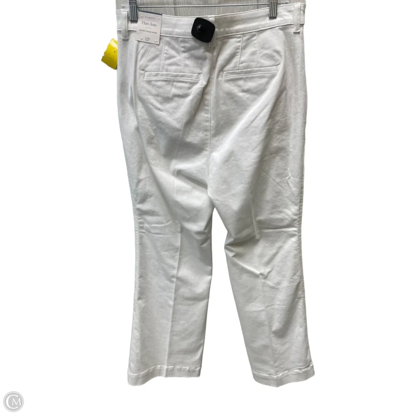 Jeans Straight By Talbots In White Denim, Size: 12p