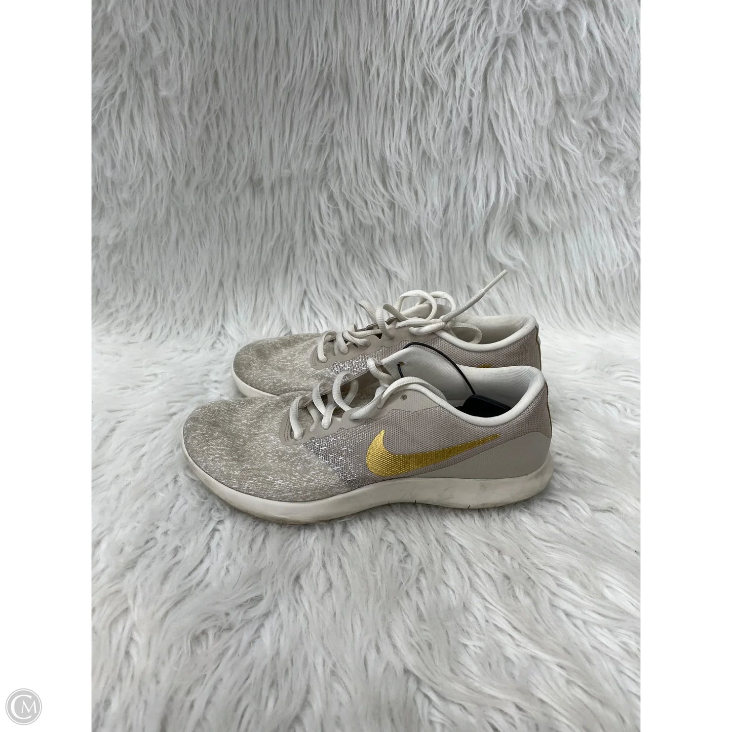 Shoes Athletic By Nike In Gold & Tan, Size: 8.5