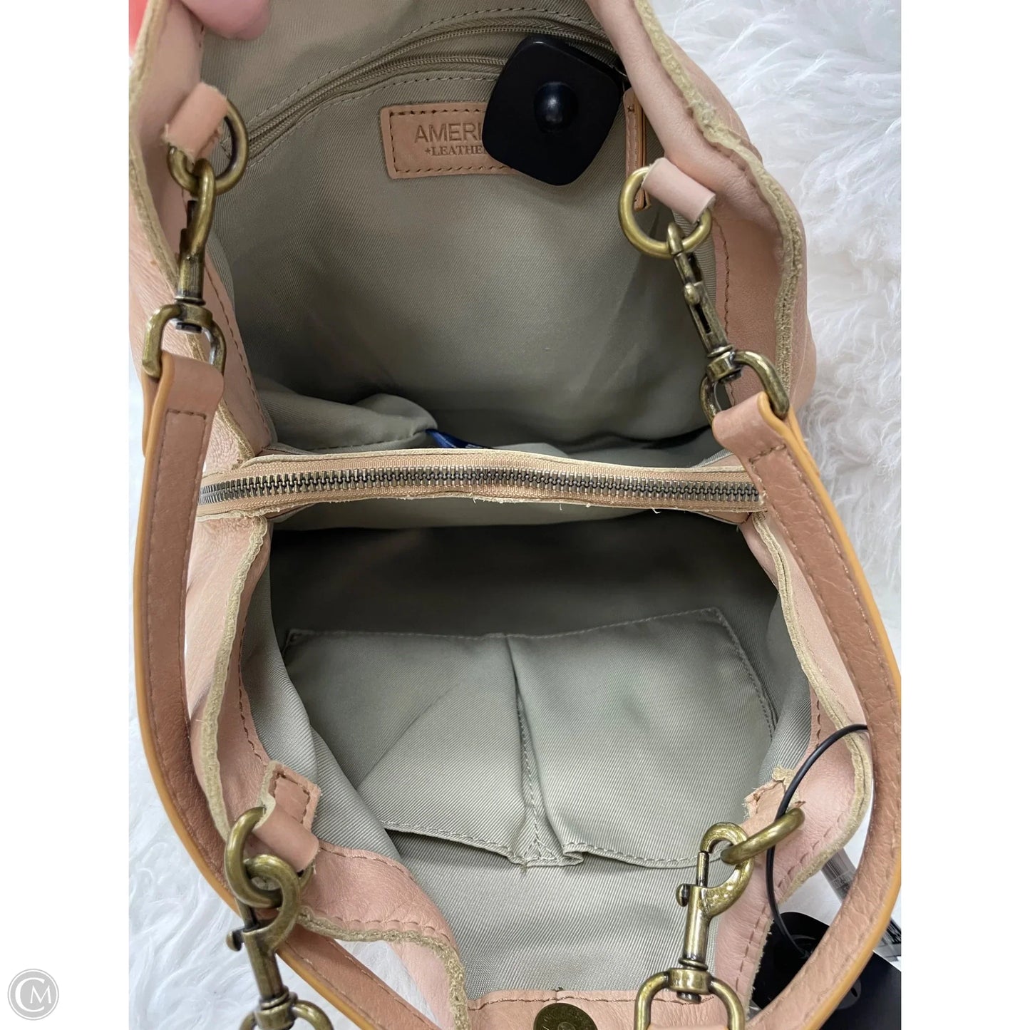 Handbag Leather By Clothes Mentor, Size: Medium