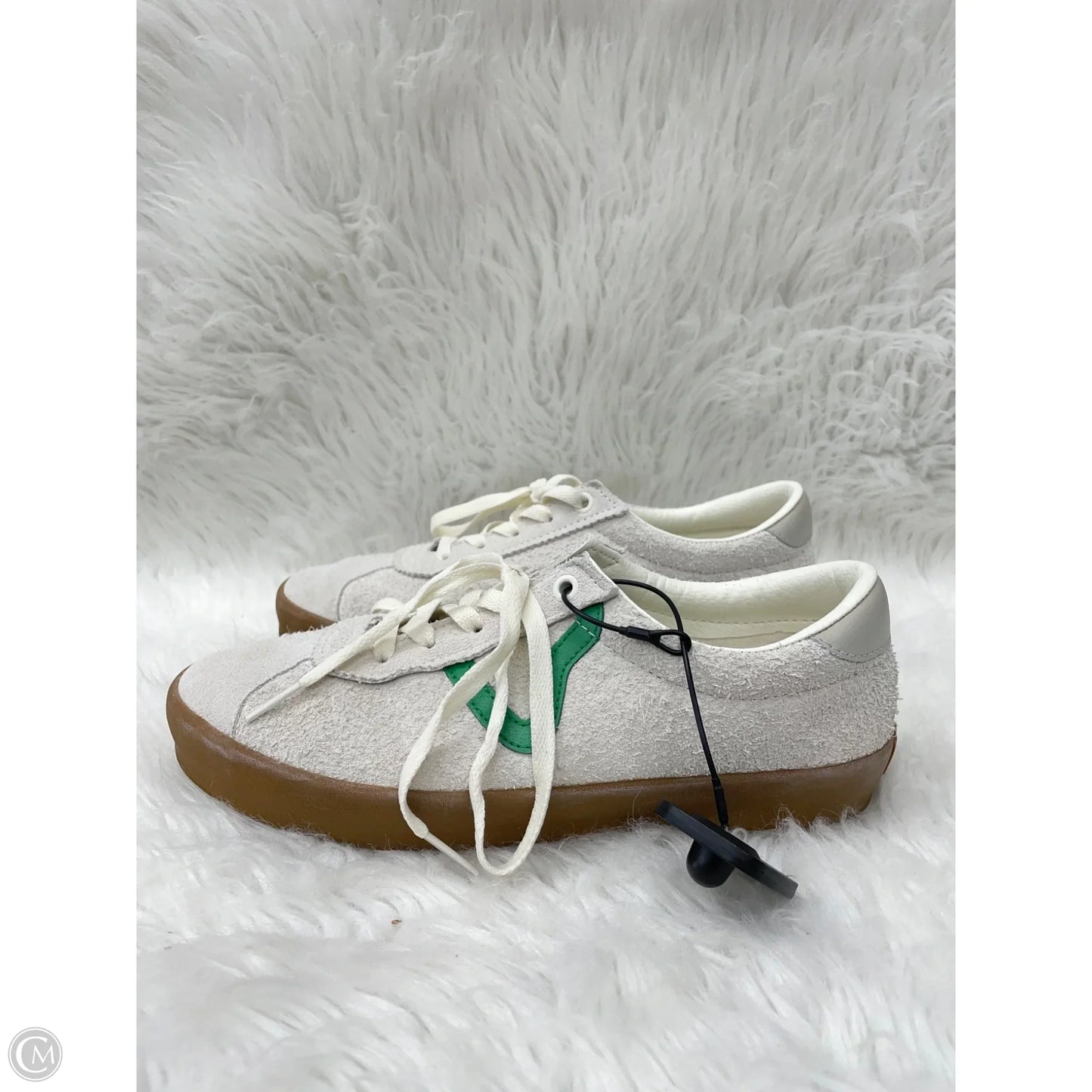 Shoes Sneakers By Vans In Green & White, Size: 9