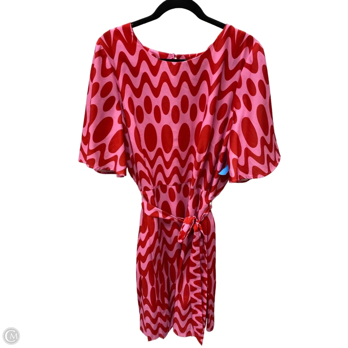 Dress Casual Short By Eloquii In Pink & Red, Size: 1x