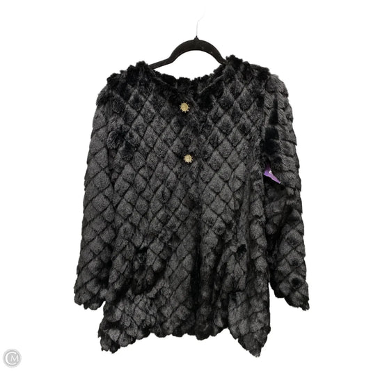 Coat Faux Fur & Sherpa By Me Jane In Black, Size: M