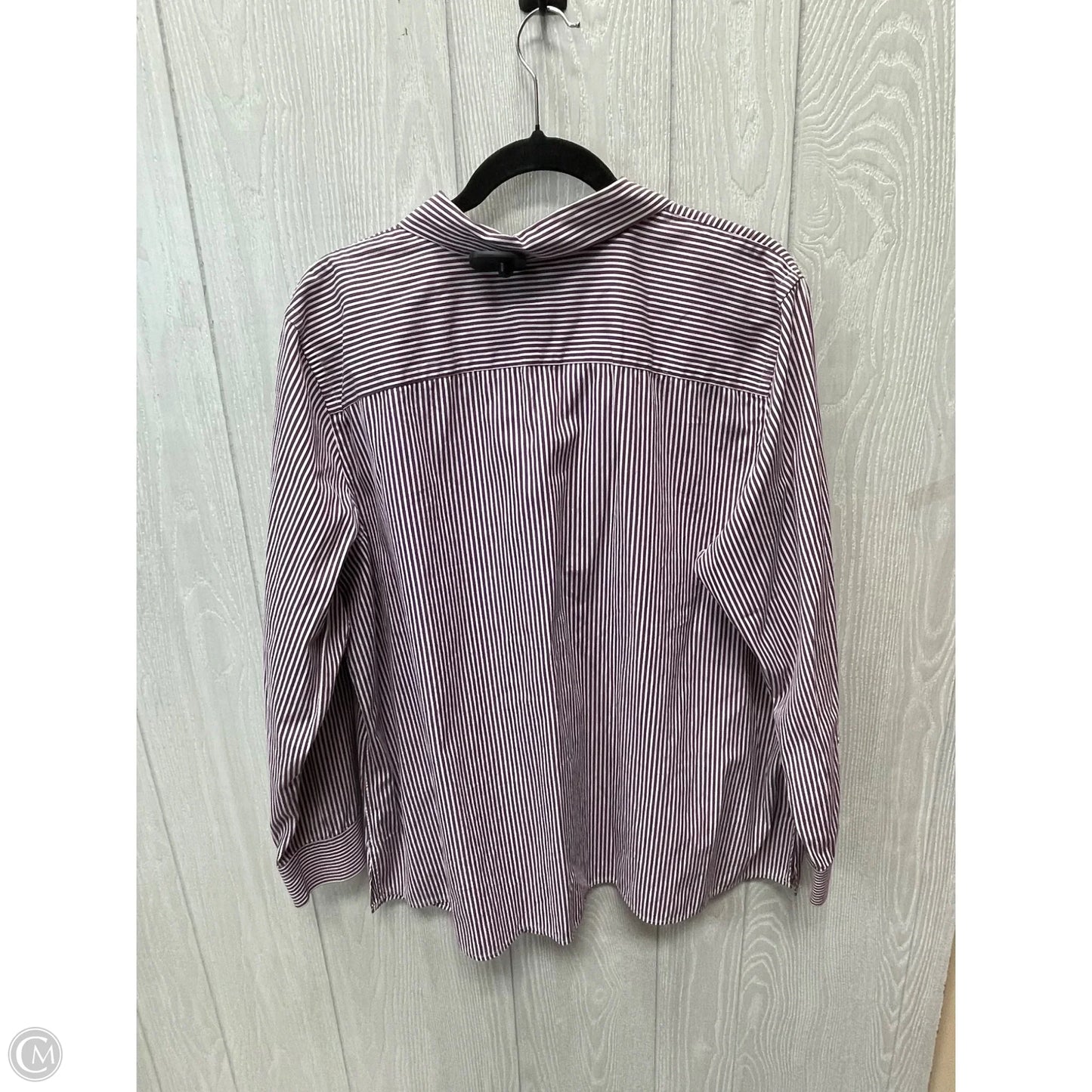 Top Long Sleeve By Lauren By Ralph Lauren In Striped Pattern, Size: 2x