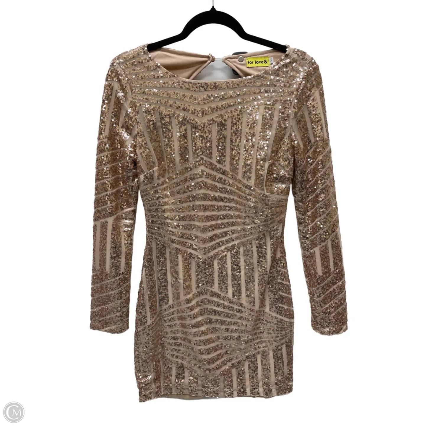 Dress Party Short By For Love & Lemons In Rose Gold, Size: L