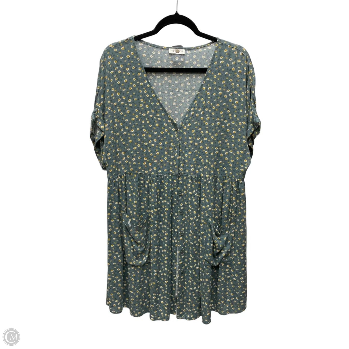 Tunic Short Sleeve By Kori America In Floral Print, Size: S