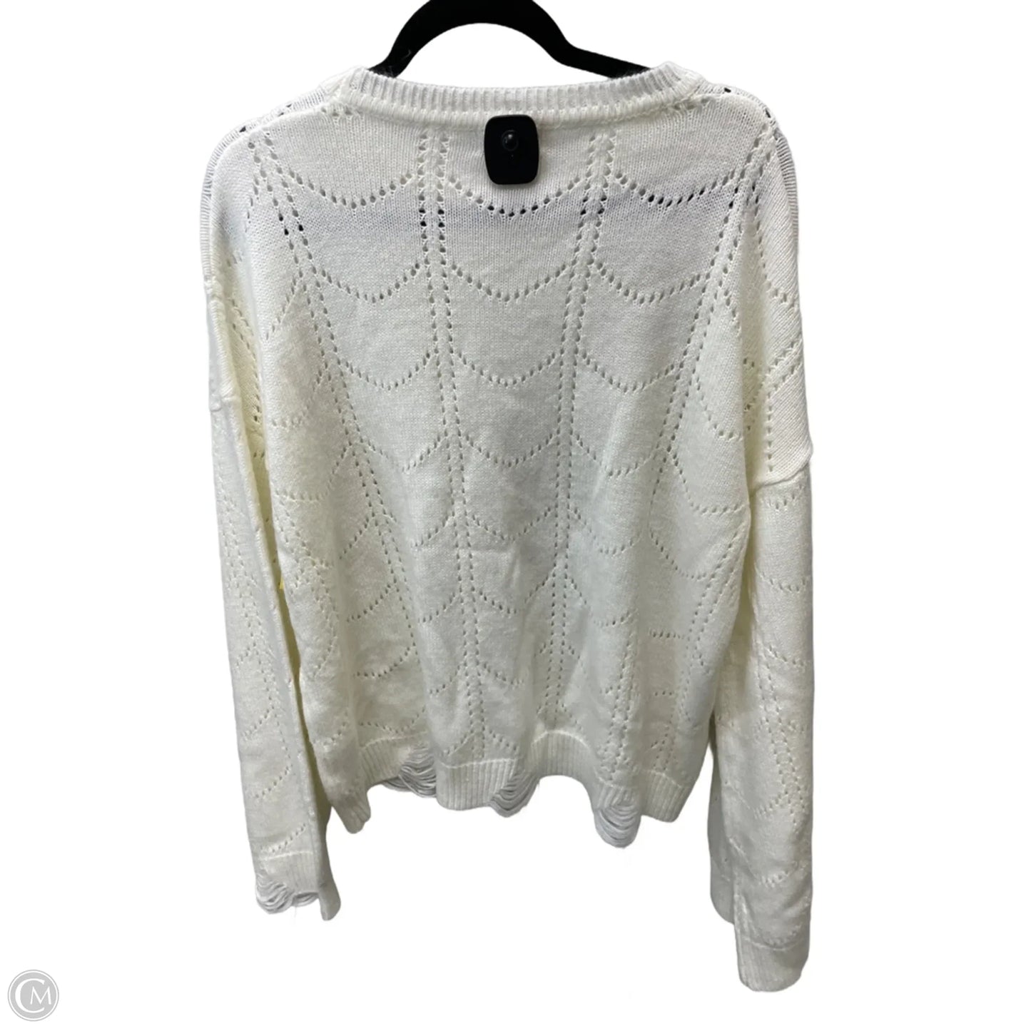Sweater By Andree By Unit In Cream, Size: 1x