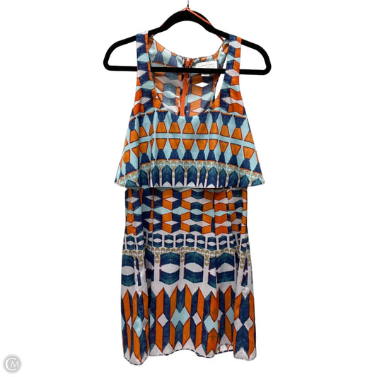 Dress Casual Short By Jessica Simpson In Blue & Orange, Size: M