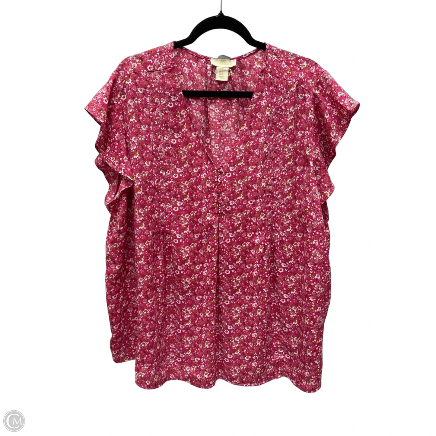 Top Short Sleeve By Cynthia Rowley In Pink, Size: 2x