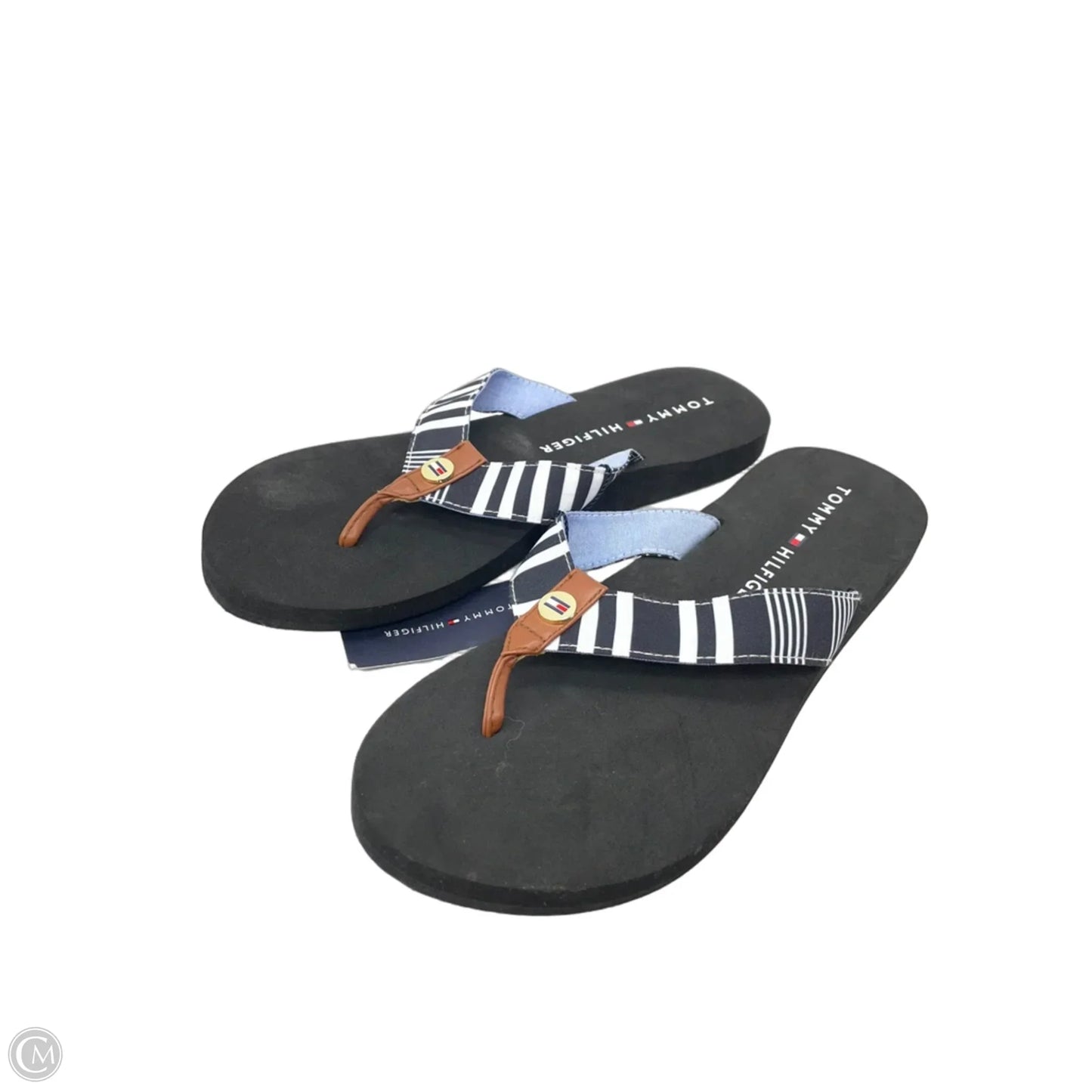 Sandals Flats By Tommy Hilfiger In Black, Size: 7