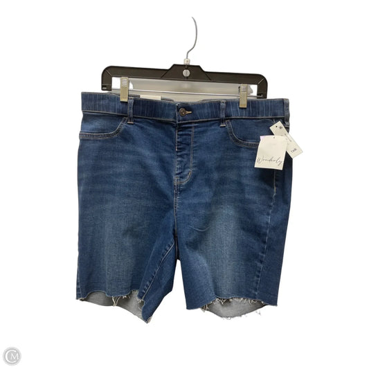 Shorts By Wonderly In Blue Denim, Size: 14