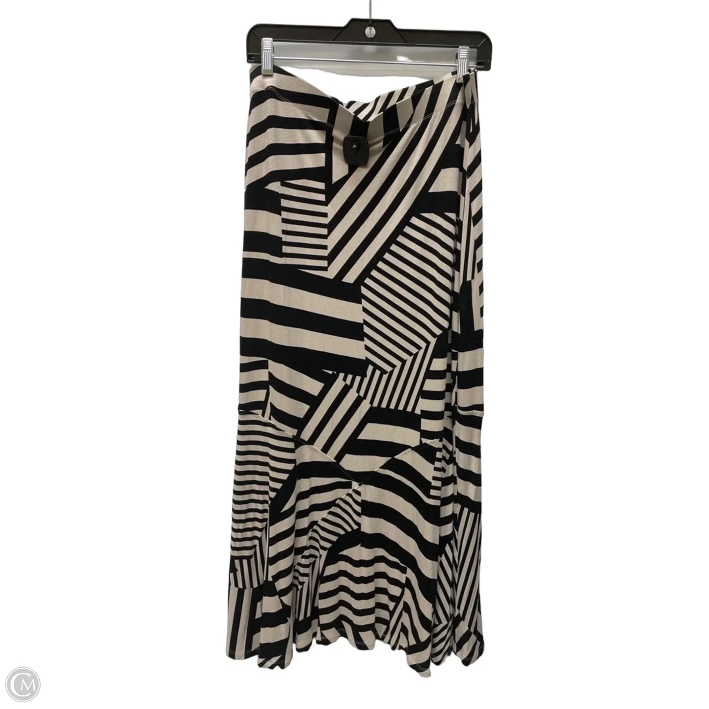 Skirt Midi By Chicos In Black & Brown, Size: M