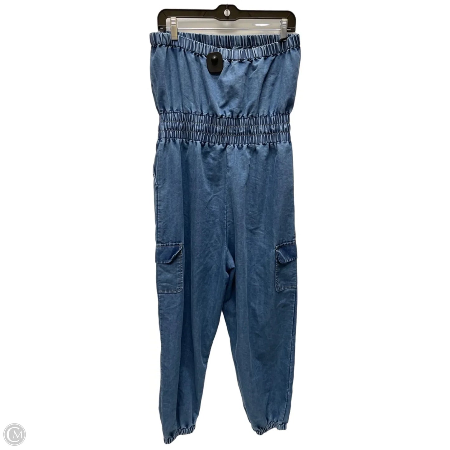 Jumpsuit By Blush In Blue Denim, Size: L