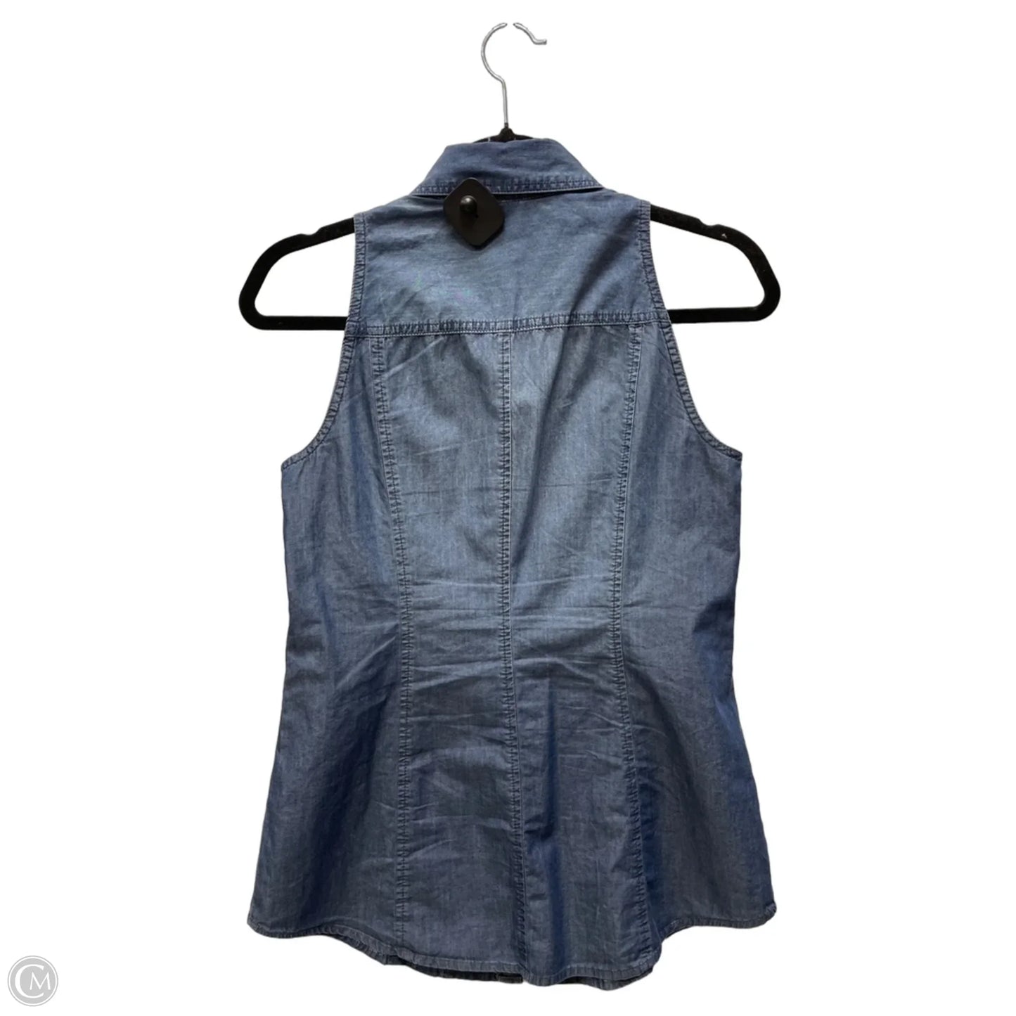 Top Sleeveless By White House Black Market In Blue Denim, Size: Xs
