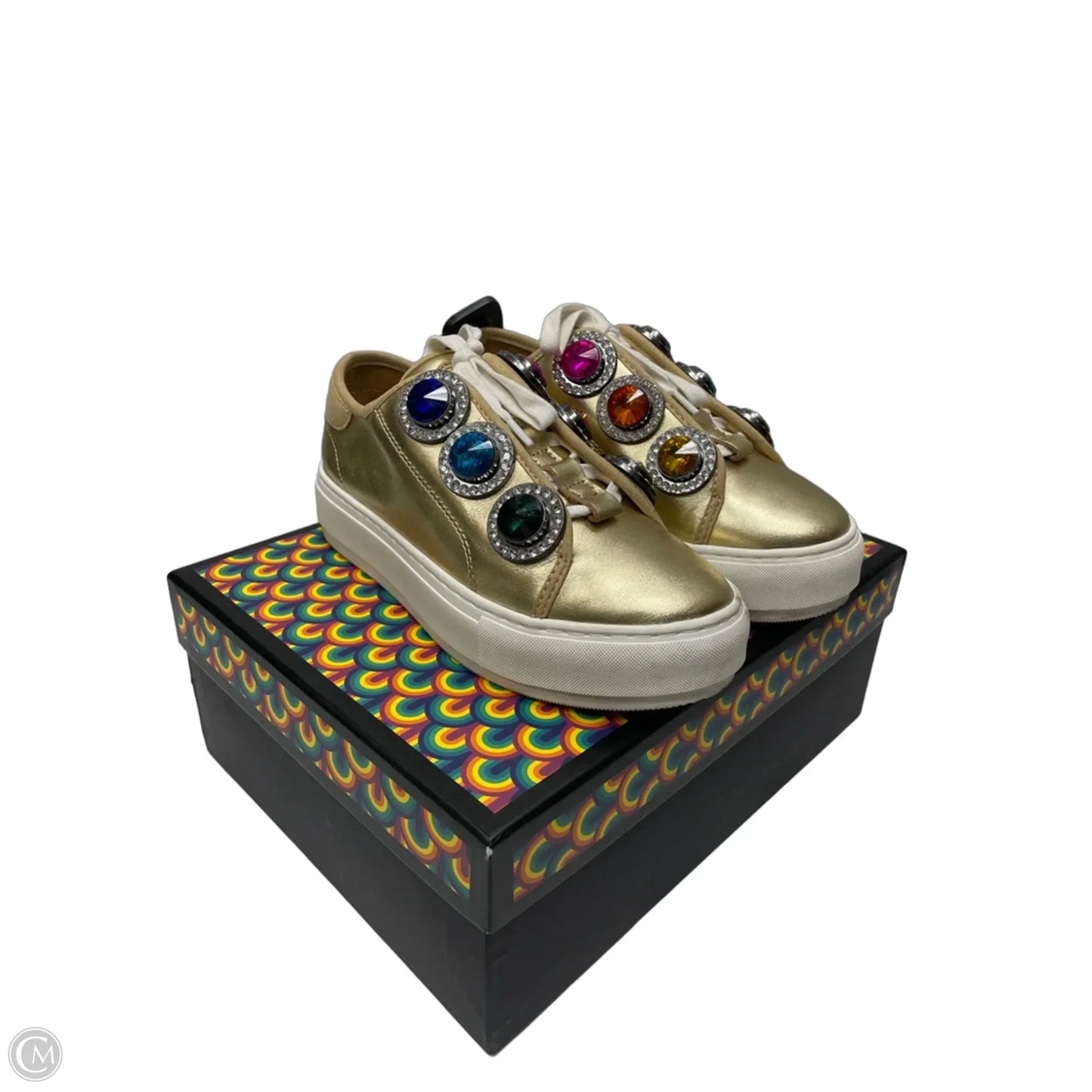Shoes Designer By Kurt Geiger In Gold, Size: 7