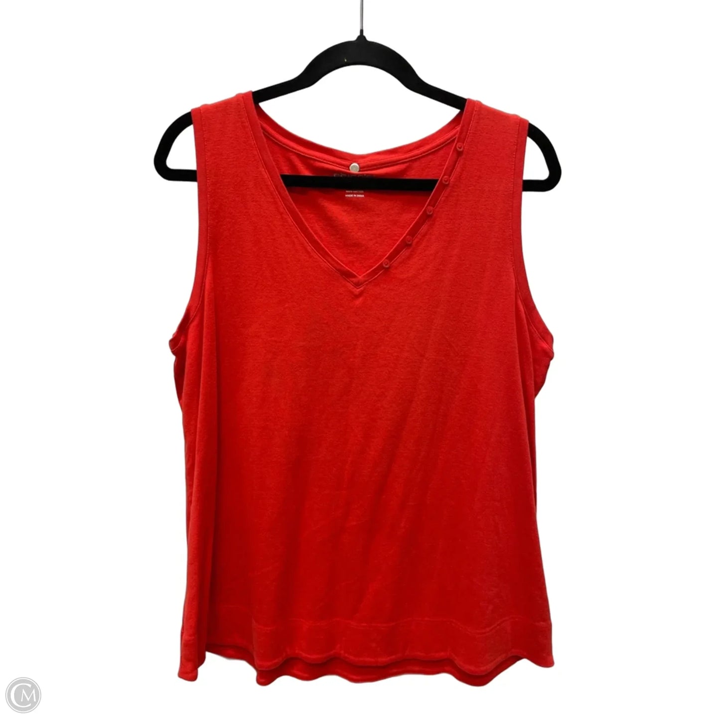 Top Sleeveless By Chicos In Red, Size: Xl