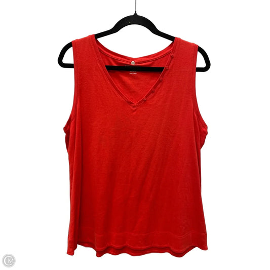 Top Sleeveless By Chicos In Red, Size: Xl