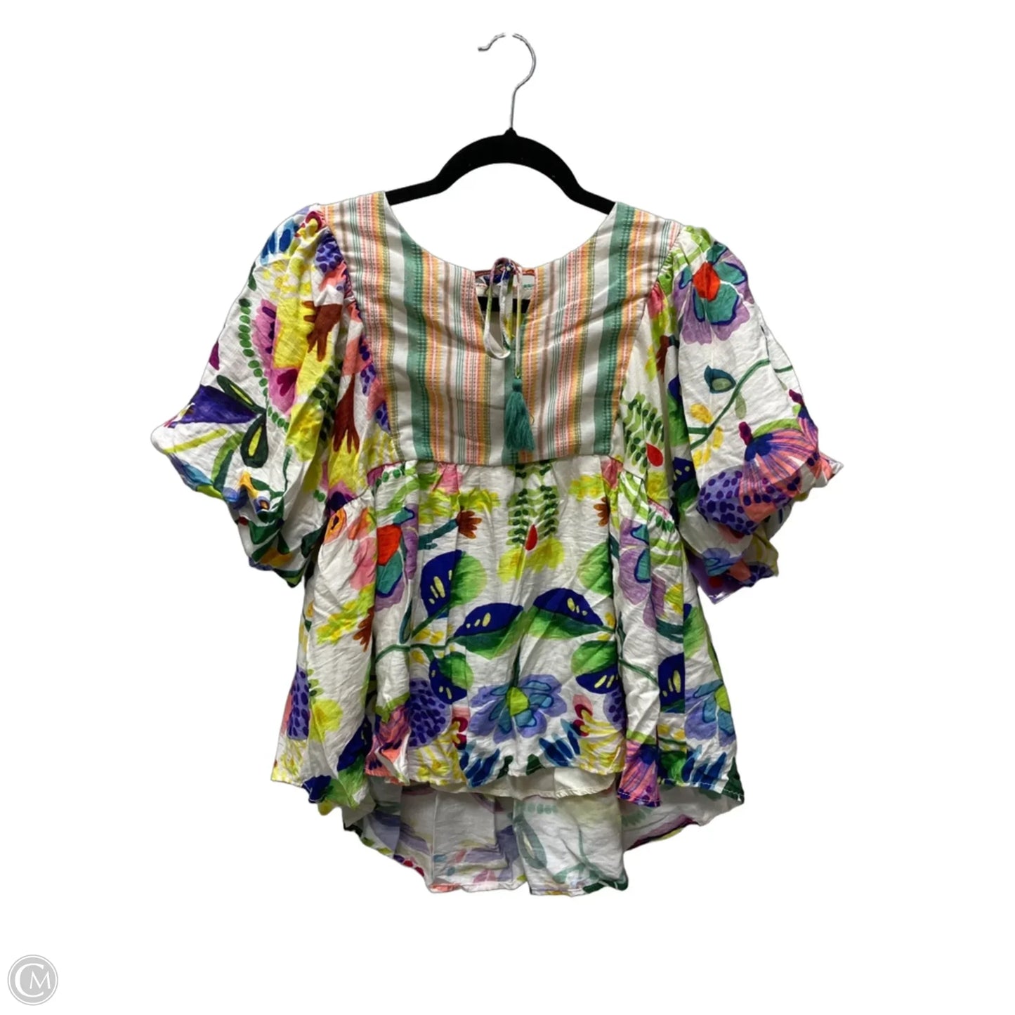 Top Short Sleeve By Clothes Mentor In Floral Print, Size: M