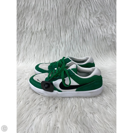 Shoes Sneakers By Nike In Green & White, Size: 7.5