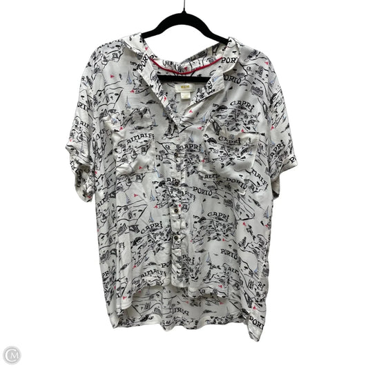 Top Short Sleeve By Maeve In Black & White, Size: Xl