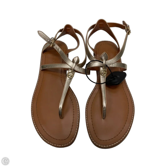 Sandals Designer By Coach In Gold, Size: 10