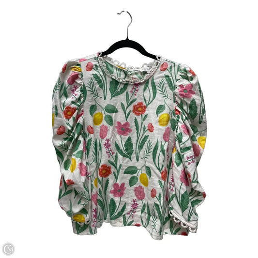 Top Long Sleeve By Rachel Zoe In Floral Print, Size: Xl