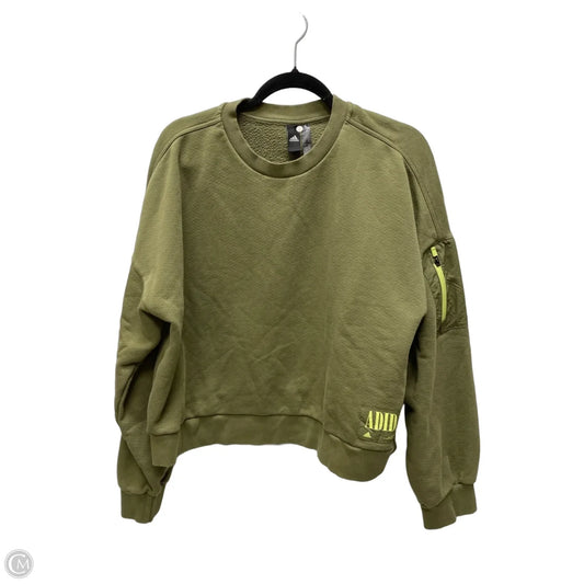 Sweatshirt Crewneck By Adidas In Green, Size: L