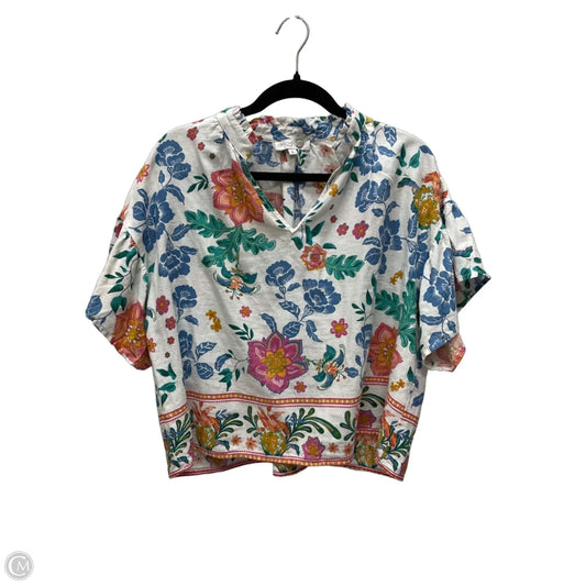 Top Short Sleeve By Rachel Zoe In Floral Print, Size: L