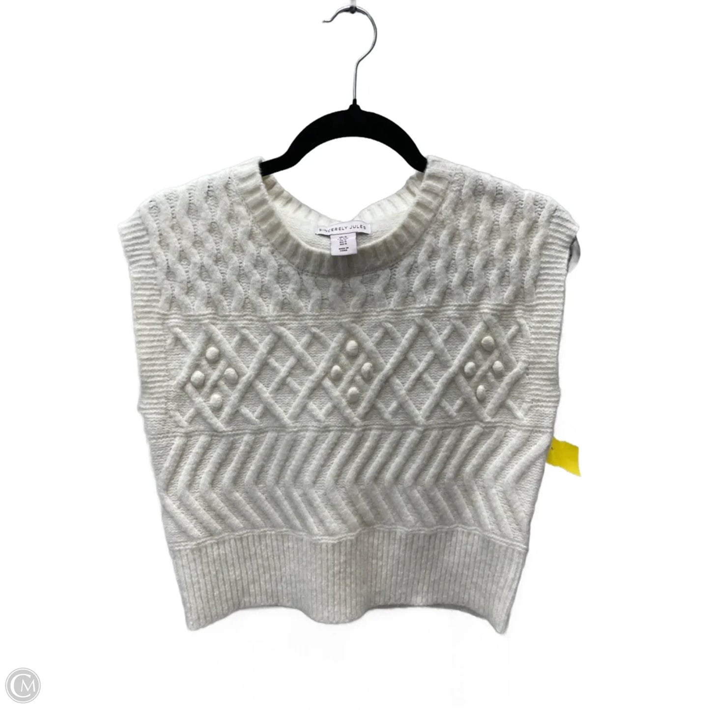 Vest Sweater By Sincerely Jules In Cream, Size: S