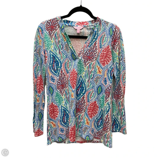 Top Long Sleeve Designer By Lilly Pulitzer In Multi-colored, Size: Xs