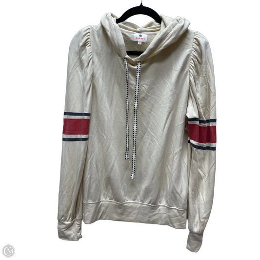 Sweatshirt Hoodie By Sundry In Cream, Size: S