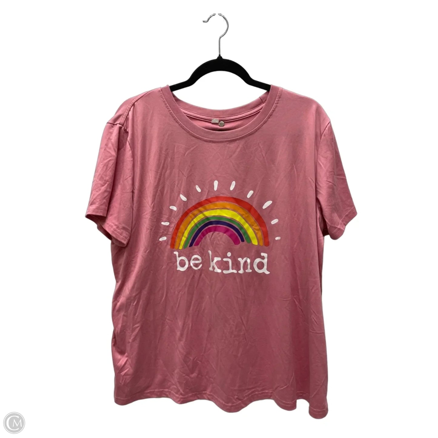 Top Short Sleeve Basic By Clothes Mentor In Pink, Size: 1x