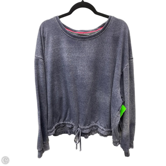 Sweatshirt Crewneck By Crown And Ivy In Blue & White, Size: 2x