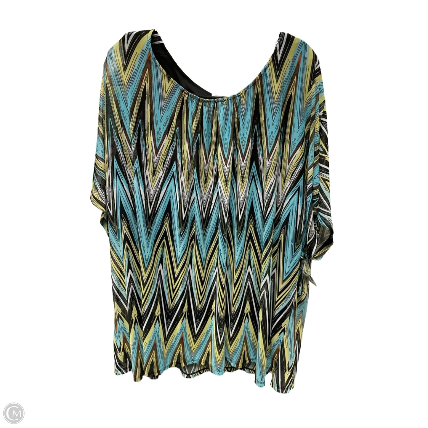 Top Short Sleeve By Catherines In Multi-colored, Size: 4x
