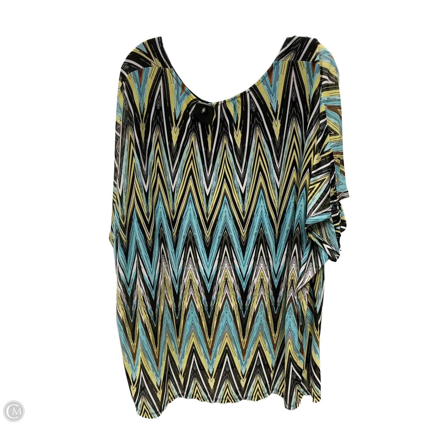 Top Short Sleeve By Catherines In Multi-colored, Size: 4x